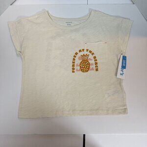 Girl's T-shirt - CARTER'S- Cream - Size 7 - New w/TAGS